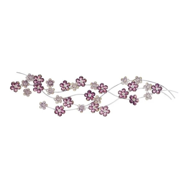 Grayson Lane 13-in H x 50-in W Purple Metal Glam Floral and Botanical Wall Accent 1 Grayson Lane 13-in H x 50-in W Purple Metal Glam Floral and Botanical Wall Accent