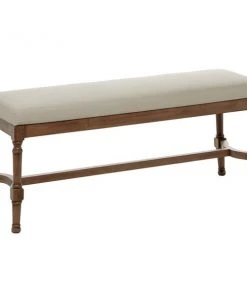 Grayson Lane Industrial White/Natural Brown Accent Bench