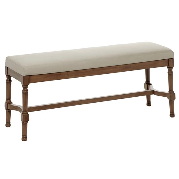 Grayson Lane Industrial White/Natural Brown Accent Bench 1 Grayson Lane Industrial White/Natural Brown Accent Bench