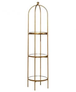 Grayson Lane 17.5-in D x 17.5-in W x 72.5-in H 3-Tier Decorative Metal Shelves