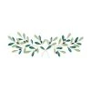 Grayson Lane 15.75-in H x 45.63-in W Green Metal Farmhouse/Rustic Floral and Botanical Wall Accent
