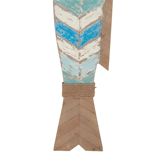 Grayson Lane 10-in H x 44-in W Brown Wood Coastal Fish Wall Accent 3 Grayson Lane 10-in H x 44-in W Brown Wood Coastal Fish Wall Accent - Image 3