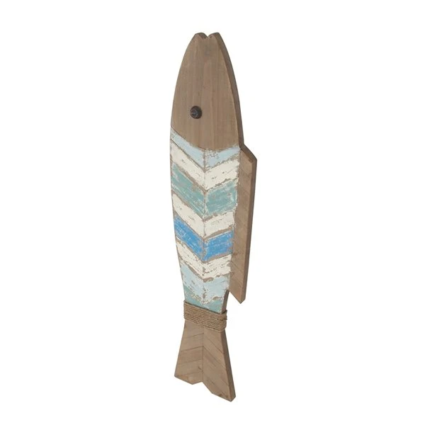Grayson Lane 10-in H x 44-in W Brown Wood Coastal Fish Wall Accent 5 Grayson Lane 10-in H x 44-in W Brown Wood Coastal Fish Wall Accent - Image 5