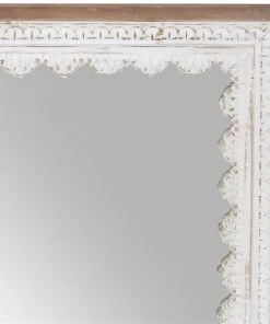 Grayson Lane 48-in L X 36.13-in W Farmhouse Rectangle White Framed Wall Mirror -GRAYSON LANE shop 330901804 AlternateImage3 l