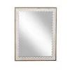 Grayson Lane 48-in L X 36.13-in W Farmhouse Rectangle White Framed Wall Mirror