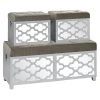 Grayson Lane Modern Grey Storage Bench - Set of 3
