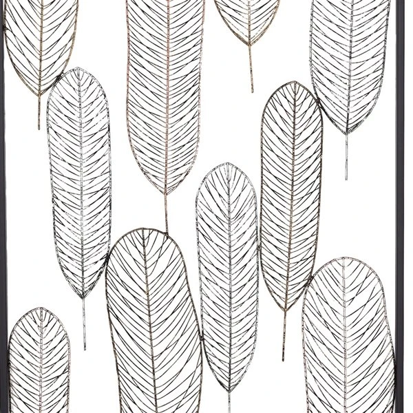 Grayson Lane 22-in H x 46-in W Black Metal Modern Floral and Botanical Wall Accent 3 Grayson Lane 22-in H x 46-in W Black Metal Modern Floral and Botanical Wall Accent - Image 3