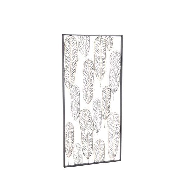 Grayson Lane 22-in H x 46-in W Black Metal Modern Floral and Botanical Wall Accent 4 Grayson Lane 22-in H x 46-in W Black Metal Modern Floral and Botanical Wall Accent - Image 4