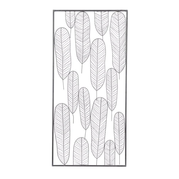 Grayson Lane 22-in H x 46-in W Black Metal Modern Floral and Botanical Wall Accent 5 Grayson Lane 22-in H x 46-in W Black Metal Modern Floral and Botanical Wall Accent - Image 5