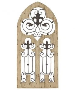 Grayson Lane 50-in H x 24-in W Brown Metal and MDF Ornamental Wall Accent