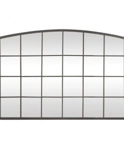 Grayson Lane 34-in L X 48-in W Industrial Rectangle Black Framed Wall Mirror