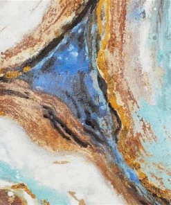 Grayson Lane Gold Wood Framed 36-in H x 47-in W Abstract Canvas Painting -GRAYSON LANE shop 330901822 AlternateImage3 l