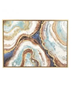 Grayson Lane Gold Wood Framed 36-in H x 47-in W Abstract Canvas Painting -GRAYSON LANE shop 330901822 AlternateImage5 l
