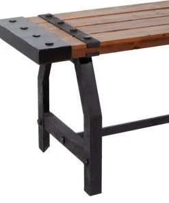 Grayson Lane Industrial Brown/Obsidian Black Accent Bench -GRAYSON LANE shop 330901825 AlternateImage3 l