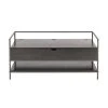 Grayson Lane Contemporary Cool Brown Storage Bench