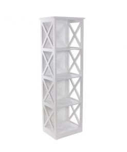 Grayson Lane 12-in D x 16-in W x 51-in H 4-Tier Decorative Wood Shelves