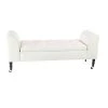 Grayson Lane Industrial Ivory White Storage Bench