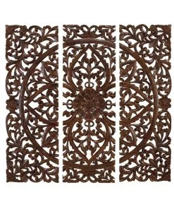 Grayson Lane 48-in H x 16-in W Brown MDF Wood Traditional Abstract Wall Accent - 3-Pack -GRAYSON LANE shop 330901840 AlternateImage7 l