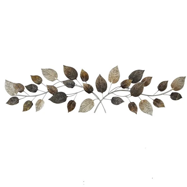 Grayson Lane 15-in H x 50-in W Brown Metal Traditional Floral and Botanical Wall Accent 1 Grayson Lane 15-in H x 50-in W Brown Metal Traditional Floral and Botanical Wall Accent