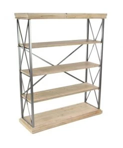 Grayson Lane 17-in D x 48-in W x 60-in H 5-Tier Decorative Wood Shelves