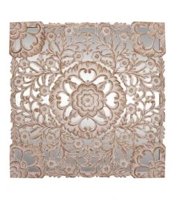 Grayson Lane 48-in H x 48-in W White Wood Traditional Ornamental Wall Accent