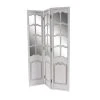 Grayson Lane 3-Panel White Mirrored Folding Country Style Room Divider