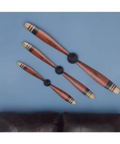 Grayson Lane 4-in H x 46-in W Red Metal Industrial Wall Accent - 3-Pack -GRAYSON LANE shop 330901849 AlternateImage2 l