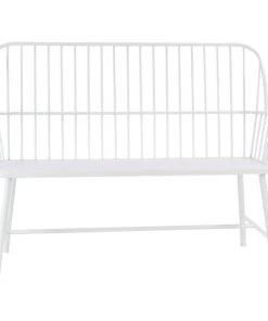 Grayson Lane 20-in W X 38-in L Farmhouse Glossy White Accent Bench
