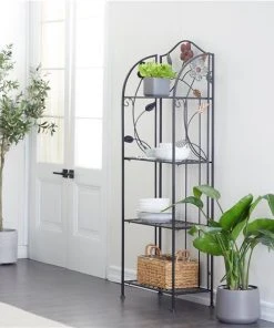 Grayson Lane 12-in D x 25-in W x 68-in H 4-Tier Decorative Metal Shelves -GRAYSON LANE shop 330901870 AlternateImage2 l