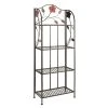 Grayson Lane 12-in D x 25-in W x 68-in H 4-Tier Decorative Metal Shelves