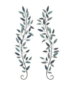 Grayson Lane 59-in H x 16-in W Blue Metal Traditional Floral and Botanical Wall Accent - 2-Pack -GRAYSON LANE shop 330901877 AlternateImage7 l