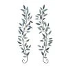 Grayson Lane 59-in H x 16-in W Blue Metal Traditional Floral and Botanical Wall Accent - 2-Pack