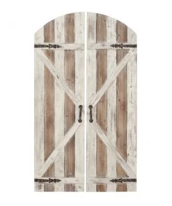 Grayson Lane 59-in H x 17-in W Brown Metal and Metal Farmhouse/Rustic Abstract Wall Accent - 2-Pack