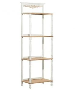 Grayson Lane 14.25-in D x 25-in W x 70.63-in H 4-Tier Decorative Wood Shelves