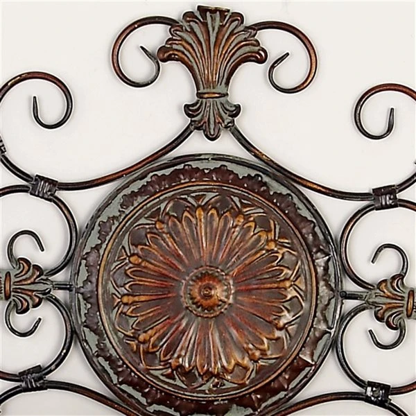 Grayson Lane 53-in H x 18-in W Brown Metal Ornamental Wall Accent 4 Grayson Lane 53-in H x 18-in W Brown Metal Ornamental Wall Accent - Image 4
