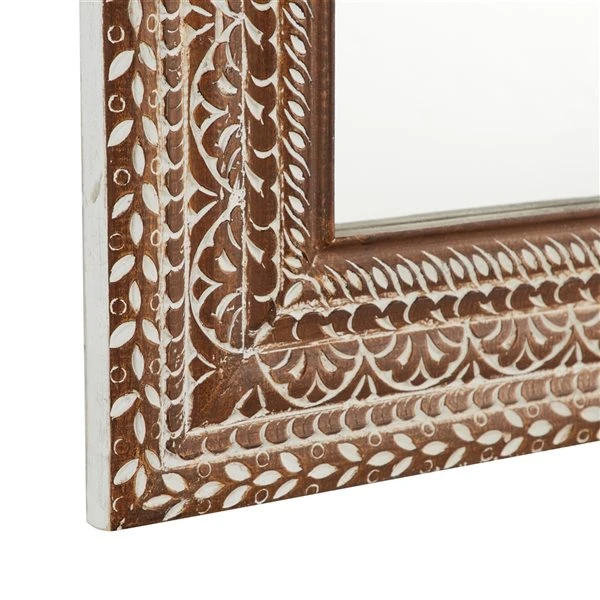 Grayson Lane 59.44-in L X 35.88-in W Rectangle Brown Framed Wall Mirror 3 Grayson Lane 59.44-in L X 35.88-in W Rectangle Brown Framed Wall Mirror - Image 3