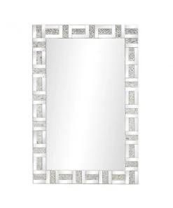Grayson Lane 47.13-in L X 31.5-in W Glam Rectangle Silver Framed Wall Mirror