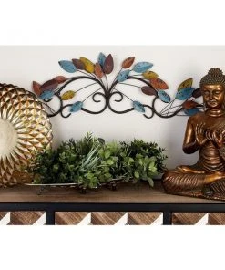 Grayson Lane 10-in H x 43-in W Multicoloured Metal Traditional Floral and Botanical Wall Accent -GRAYSON LANE shop 330901900 AlternateImage3 l