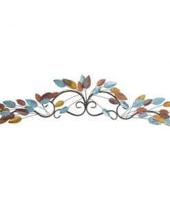 Grayson Lane 10-in H x 43-in W Multicoloured Metal Traditional Floral and Botanical Wall Accent