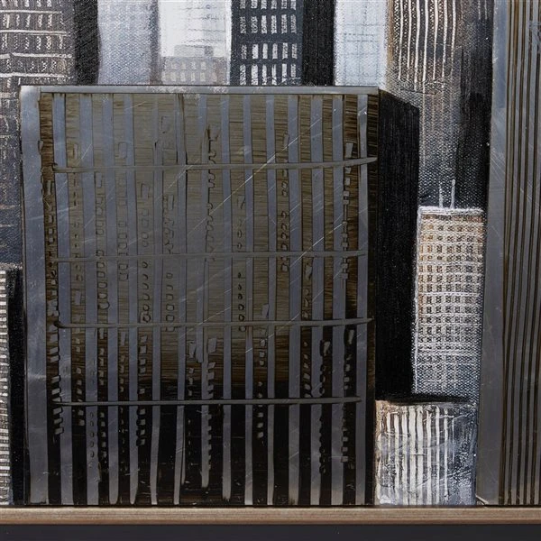 Grayson Lane Brown Wood Framed 39.5-in H x 59.13-in W Cityscape Canvas Hand-Painted Painting 4 Grayson Lane Brown Wood Framed 39.5-in H x 59.13-in W Cityscape Canvas Hand-Painted Painting - Image 4