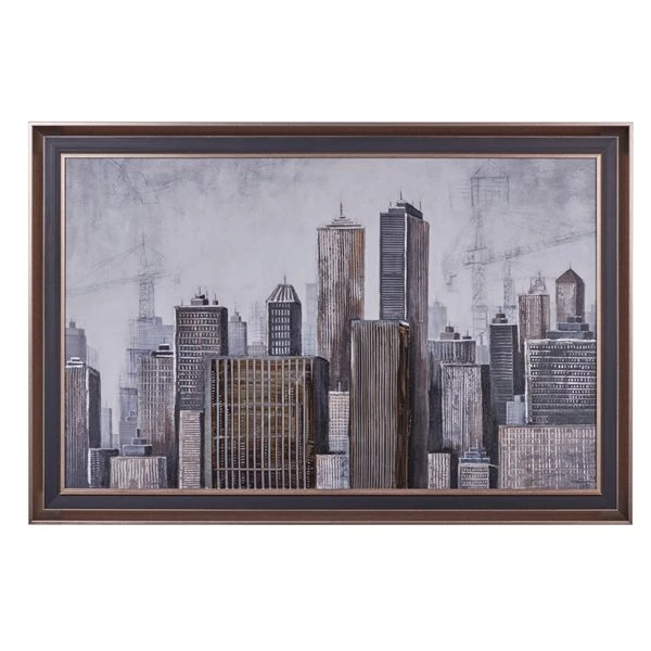 Grayson Lane Brown Wood Framed 39.5-in H x 59.13-in W Cityscape Canvas Hand-Painted Painting 1 Grayson Lane Brown Wood Framed 39.5-in H x 59.13-in W Cityscape Canvas Hand-Painted Painting