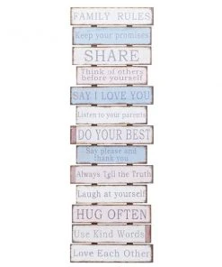 Grayson Lane 49-in H x 16-in W White Wood Farmhouse/Rustic Words and Text Wall Accent