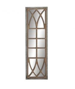 Grayson Lane 52.38-in L X 15.19-in W Farmhouse Rectangle Blue Framed Wall Mirror