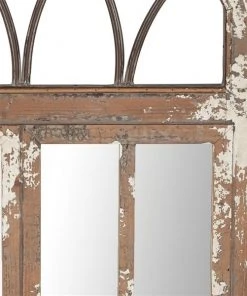 Grayson Lane 48-in L X 30-in W Farmhouse Arch Brown Framed Wall Mirror -GRAYSON LANE shop 330901914 AlternateImage3 l