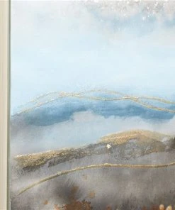 Grayson Lane Gold Wood Framed 47.38-in H x 31.5-in W Abstract Ceramic Hand-Painted Painting -GRAYSON LANE shop 330901916 AlternateImage3 l