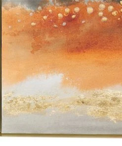 Grayson Lane Gold Wood Framed 47.38-in H x 31.5-in W Abstract Ceramic Hand-Painted Painting -GRAYSON LANE shop 330901916 AlternateImage4 l