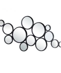 Grayson Lane 52-in L X 23.88-in W Contemporary Round Black Framed Wall Mirror -GRAYSON LANE shop 330901918 AlternateImage5 l
