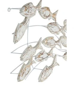 Grayson Lane 17-in H x 45-in W White Wood Coastal Fish Wall Accent -GRAYSON LANE shop 330901922 AlternateImage6 l