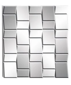 Grayson Lane 39-in L X 35.5-in W Glam Square Silver Framed Wall Mirror