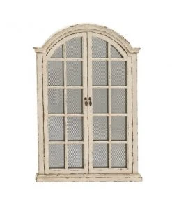 Grayson Lane 45-in L X 31-in W Vintage Arch Cream Framed Wall Mirror